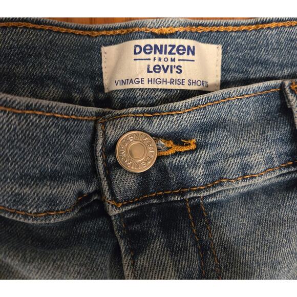 Levi's Denizen Vintage High Rise Denim Jean Shorts - Picture 3 of 4